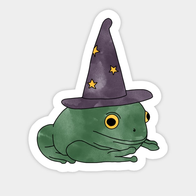 Wizard Frog Sticker by FrontPaigeTees